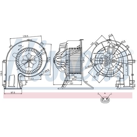 NISSEN Blower Motor, 87025 87025